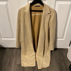 Tan Faux Suede Jacket